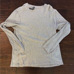 Vuori Light Gray Waffle Knit Top